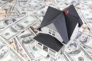 House on a field of money